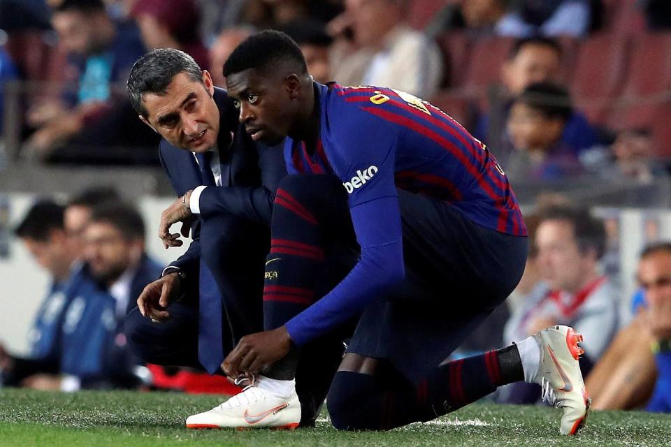  Ousmane Dembele was reportedly dropped by Barcelona boss Ernesto Valverde after arriving late for Inter game