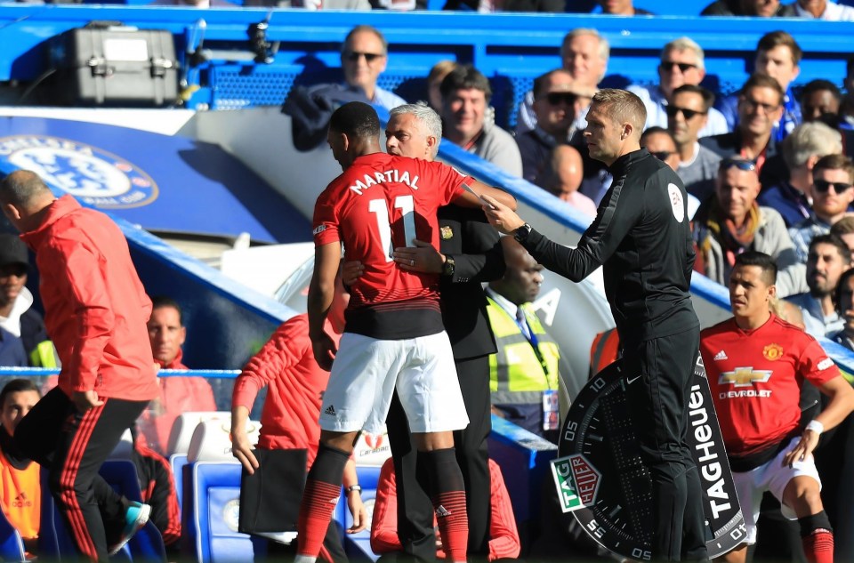 Jose Mourinho hails Anthony Martial after he takes off the two-goal Man Utd hero - only for Chelsea to grab a stoppage-time leveller