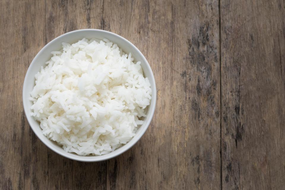  An average portion of rice comes in at about 240 calories - but you can slash that in half by changing the way you cook it