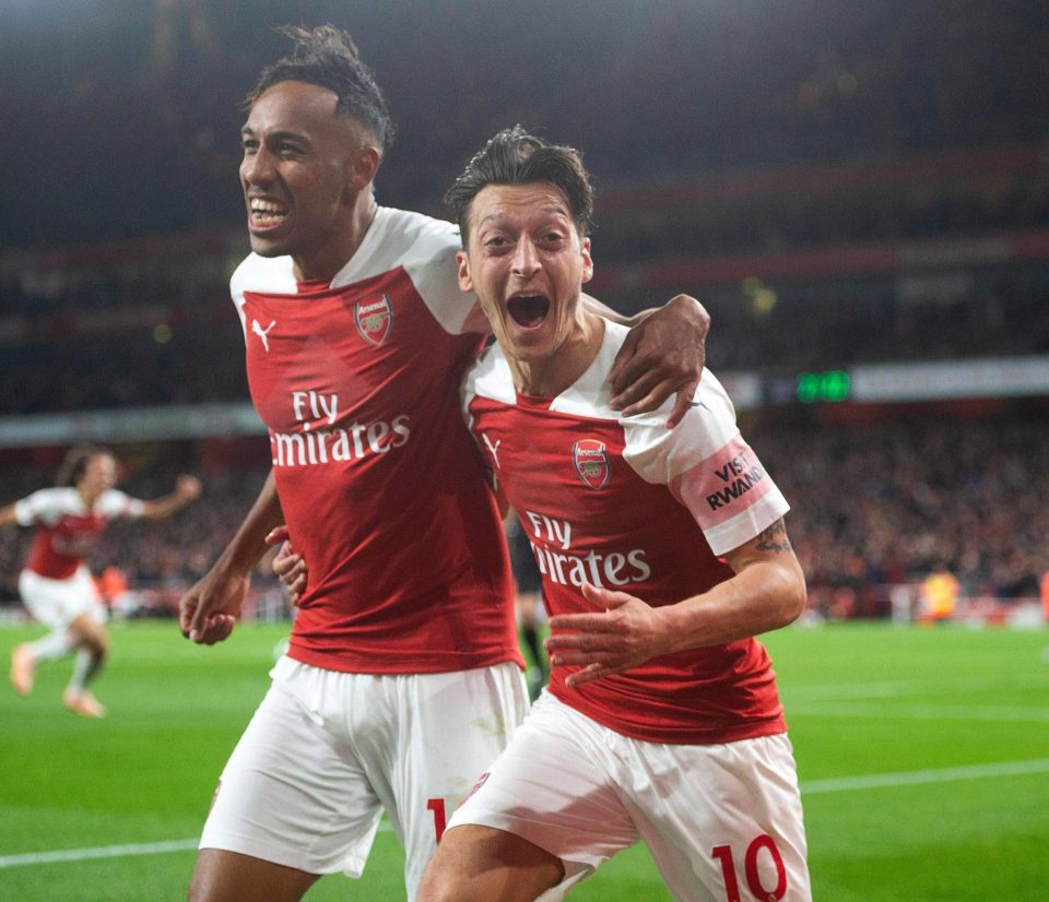  Aubameyang and Ozil were two of Arsenal's shining stars against Leicester