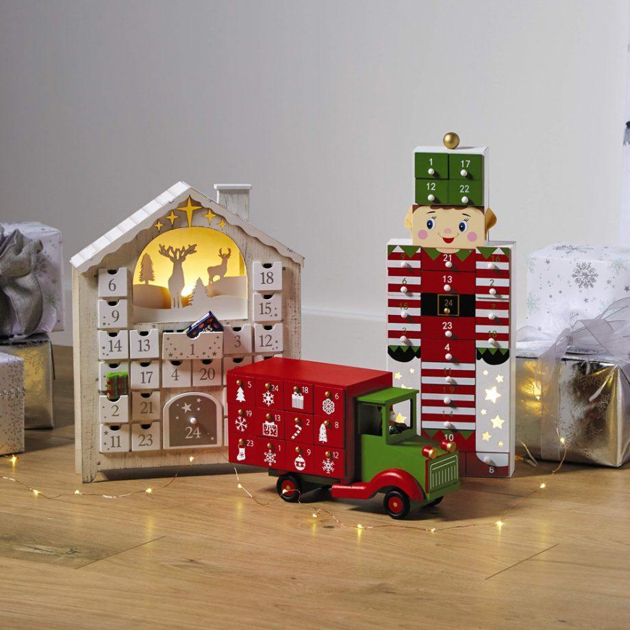  There's also a range of wooden make-your-own versions, including a white house, elf tower and Christmas truck