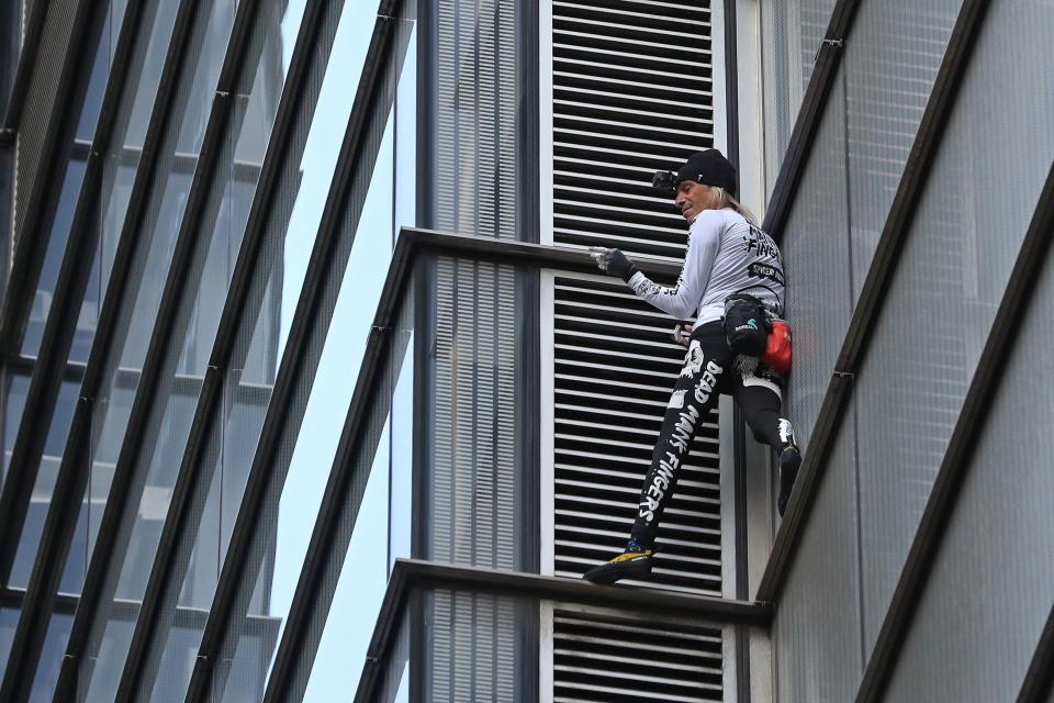  Alain Robert, dubbed 'the French Spiderman' was arrested for climbing London's Heron Tower