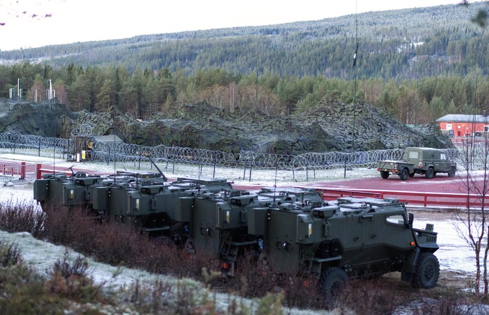  A temporary military base is seen within an athletics track during pre-exercise integration training