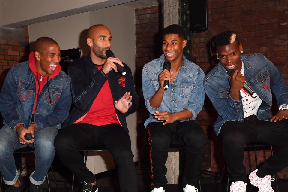  Ashley Young, Lee Grant, Marcus Rashford and Paul Pogba took part in a Q&A session during the True Religion Manchester United press launch on Thursday night, but other players refused to honour their commitments