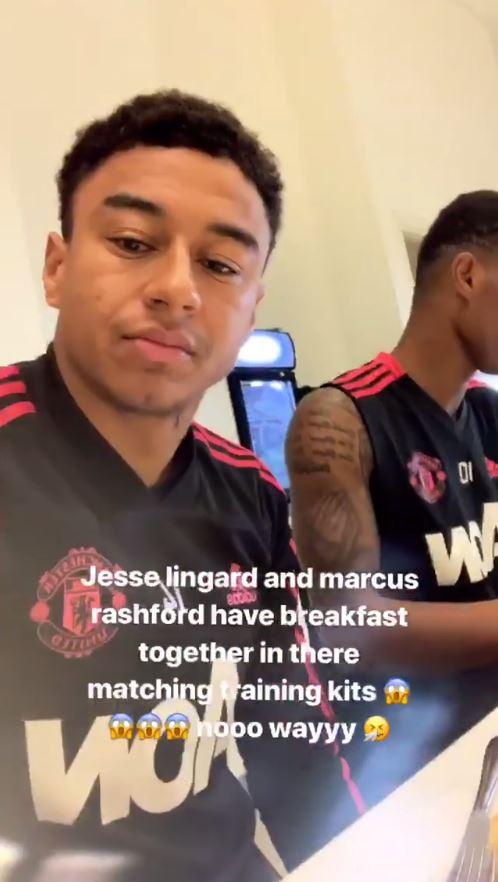 Jesse Lingard was spotted at Carrington this week enjoying breakfast with pal Marcus Rashford as he makes his way back in to the first-team