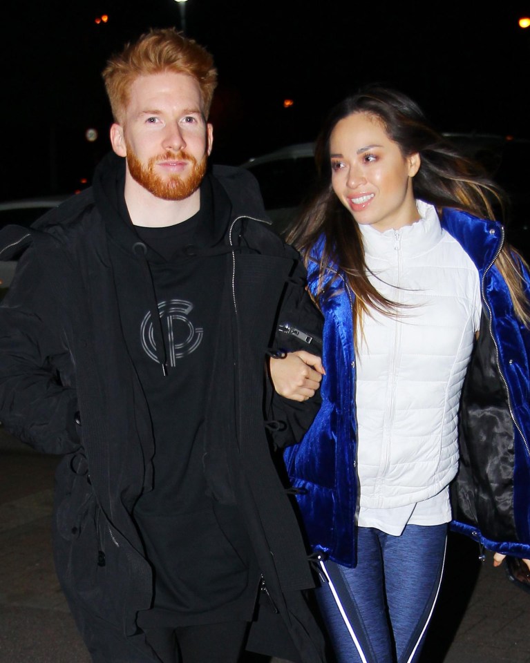 Seann and Katya Jones walked arm in arm today