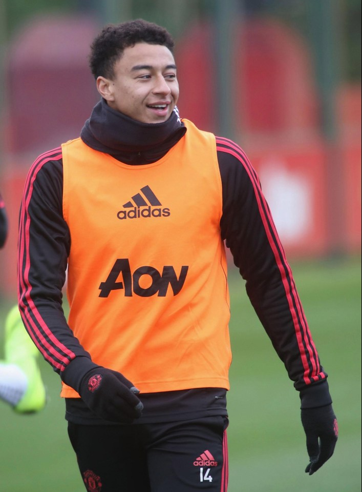 Jesse Lingard is back in training and in contention to take on Everton tomorrow