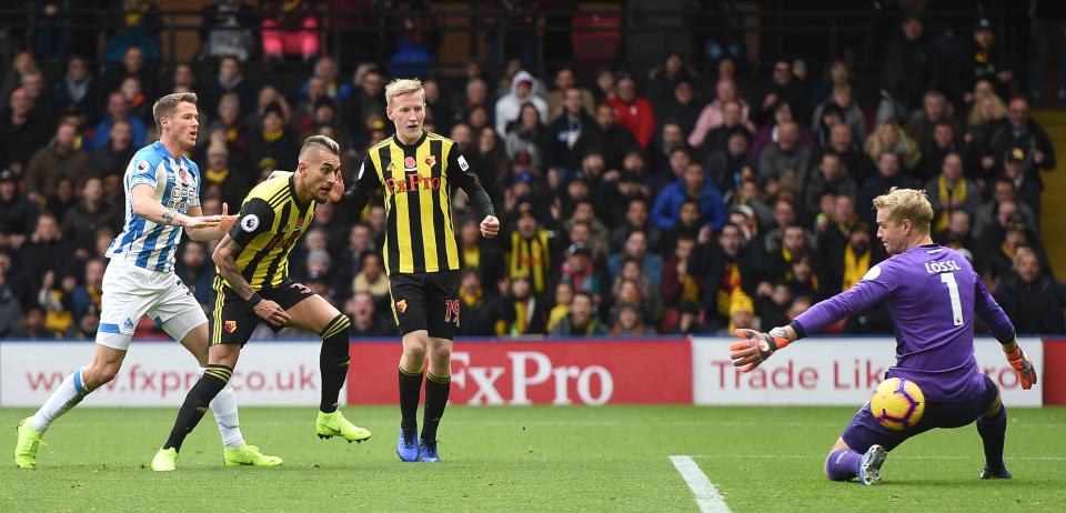  The Argentine midfielder fired in an early opener at Vicarage Road