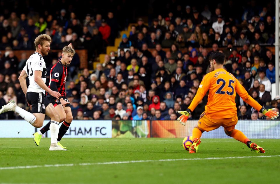  David Brooks slotted the ball through Sergio Rico's legs, which made the scoreline 2-0