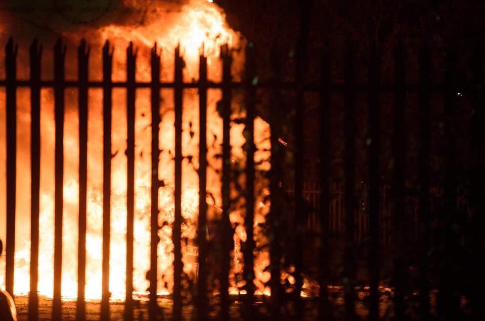  The horrific blaze caused by the crash outside the King Power stadium in Leicester that left the football world in shock