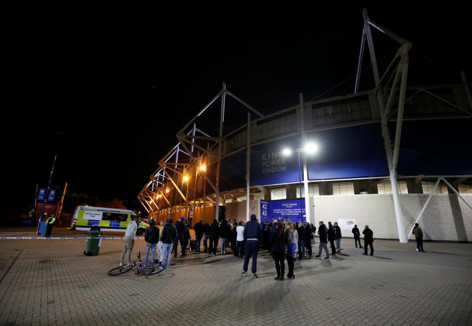  Heartbroken fans gathered outside the ground to wait for news