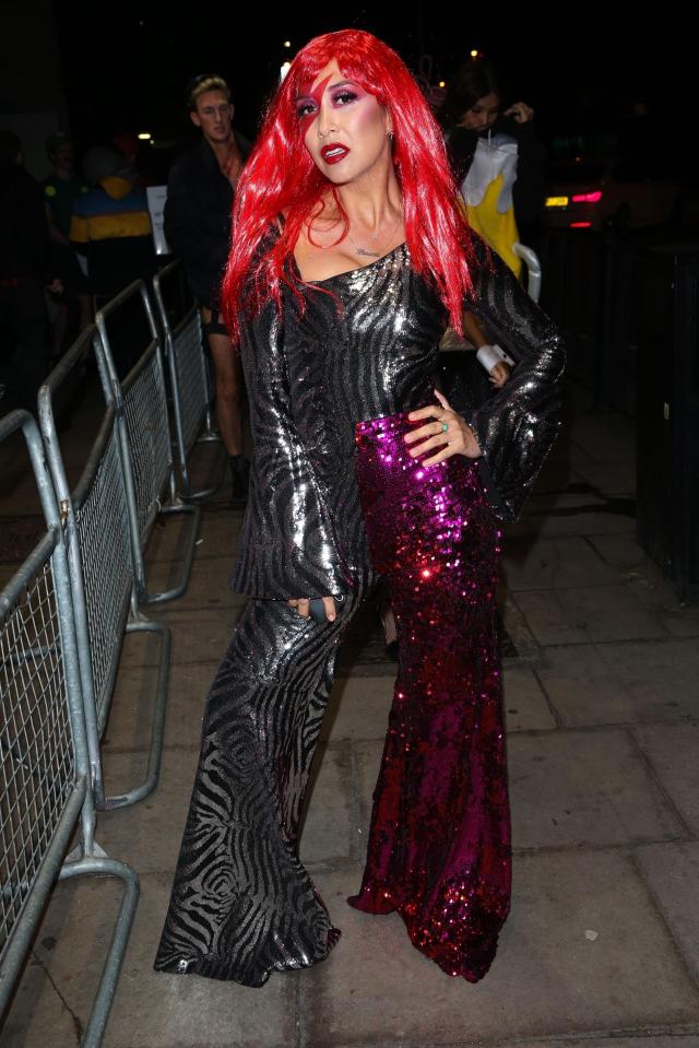  Myleene Klass rocks Ziggy Stardust at Halloween party at Troxy