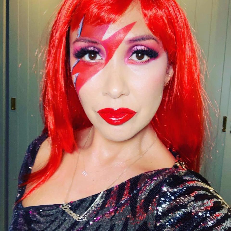  Myleene paid homage to David Bowie as she attended the Sink the Pink party at Troxy