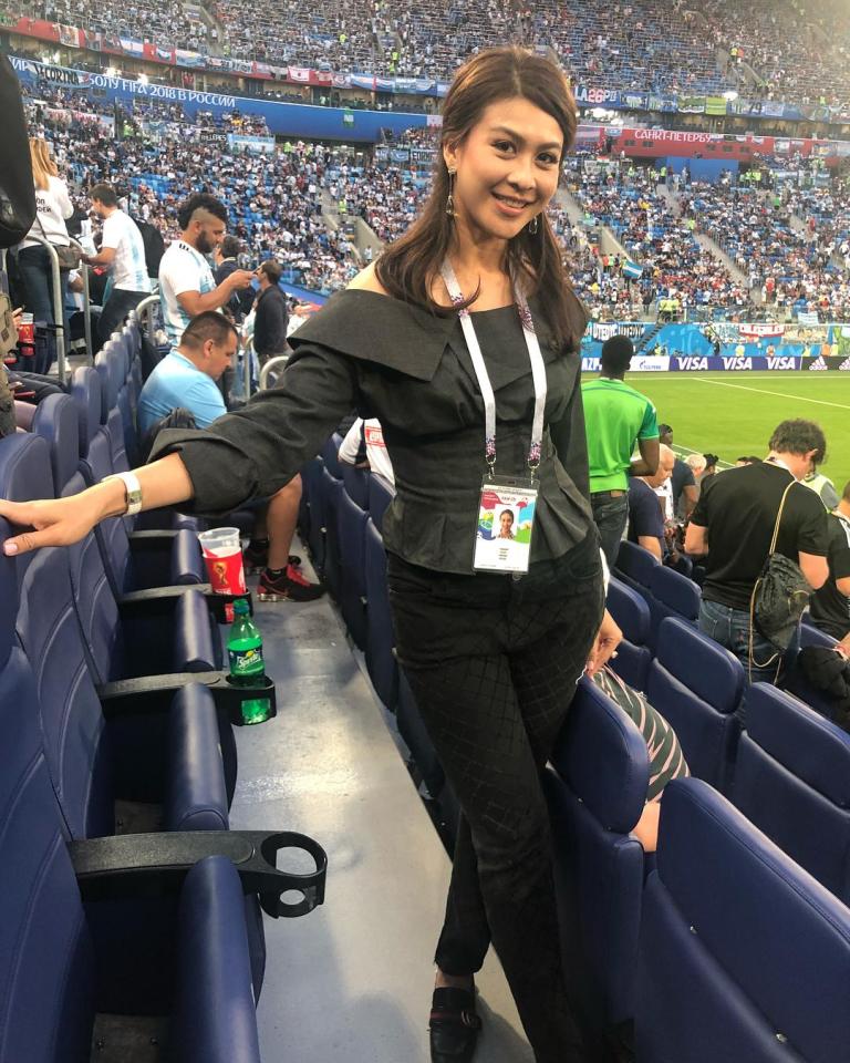  Nusara was a keen football fan, she attended various matches during Russia's 2018 World Cup