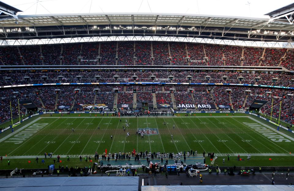  The pitch at Wembley looked a little worse for wear