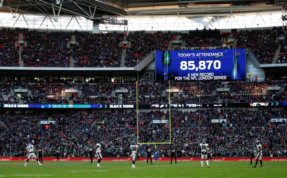  Today's game broke the NFL London record, with 85,870 in attendance