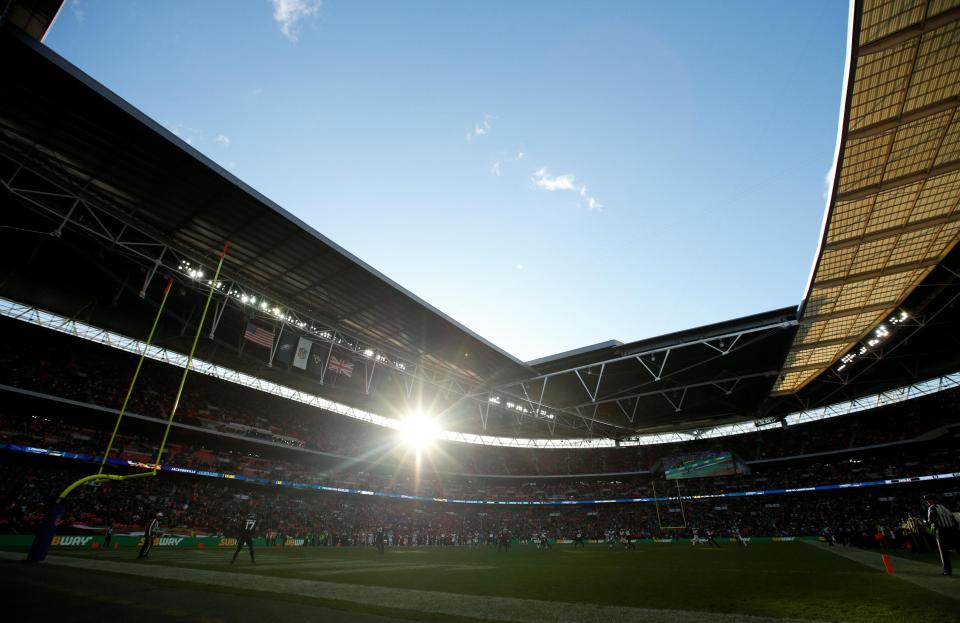  The sun was shining at Wembley as the Eagles soared to a nervy win