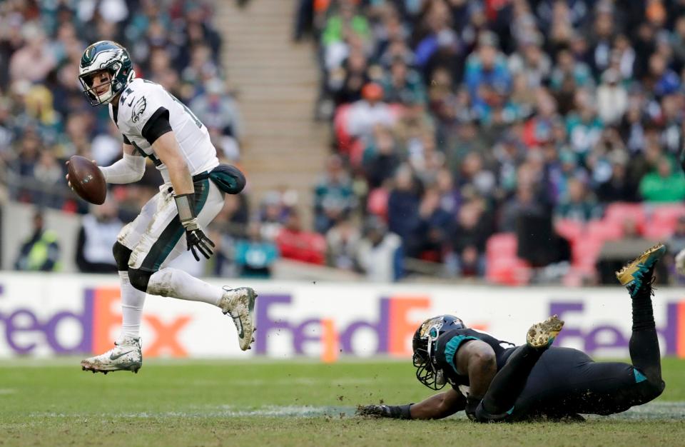  Carson Wentz was the hero for the Eagles on a great day at Wembley