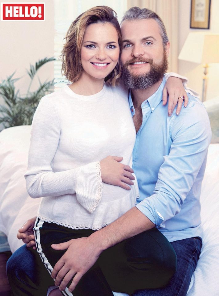  Former EastEnders star Kara Tointon, here with her fiancé Marius Jensen, has confirmed she's expecting her first child in just three weeks time