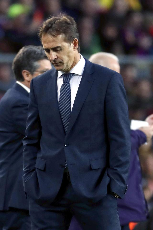  Julen Lopetegui has been sacked by Real Madrid after El Clasico thumping