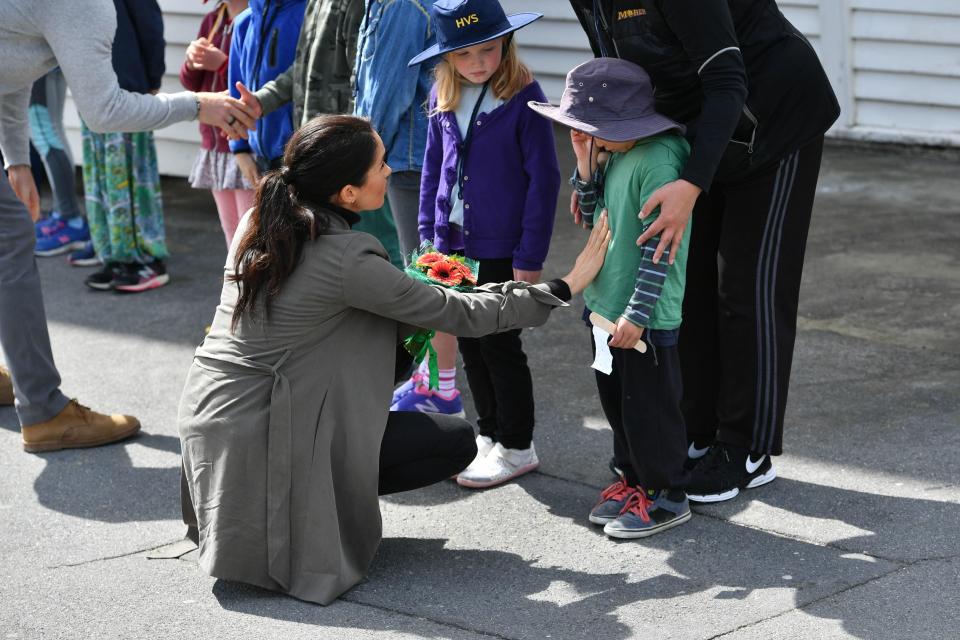  Meghan also comforted little Joe who was overwhelmed by the occasion