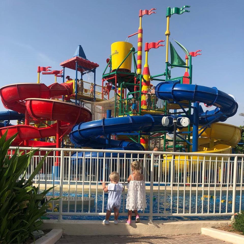  The kids enjoyed a day out at a water park