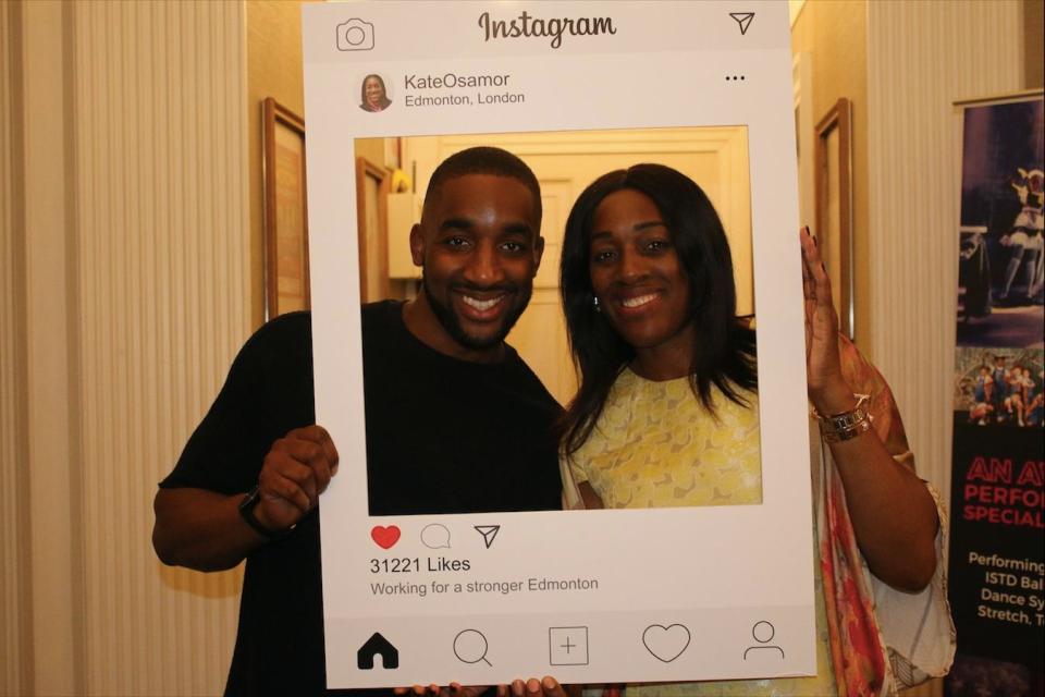  Ishmael Osamor with his mother Kate, the Shadow International Development Secretary