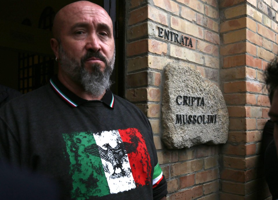 Many supporters had made their way to the birthplace of Mussolini