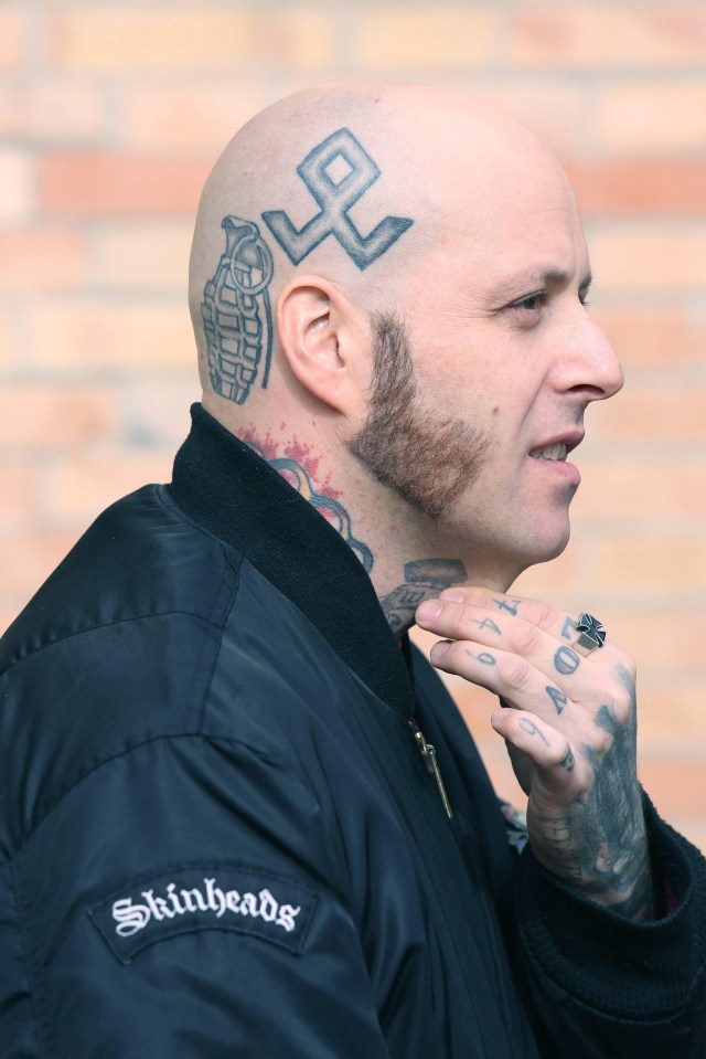 Heavily-tattooed skinheads were also seen in the town