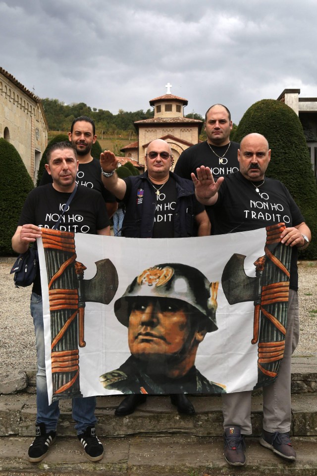 Many were unafraid to show their support for the Italian dictator