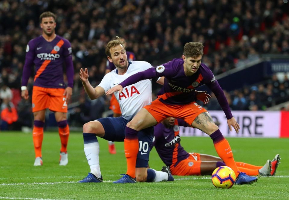  John Stones blasted the state of the Wembley pitch for last night's clash against Tottenham