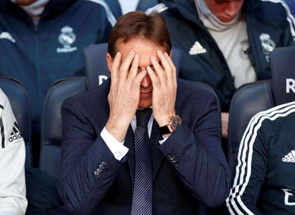  Julen Lopetegui was sacked yesterday following the embarrassing 5-1 defeat at the Nou Camp