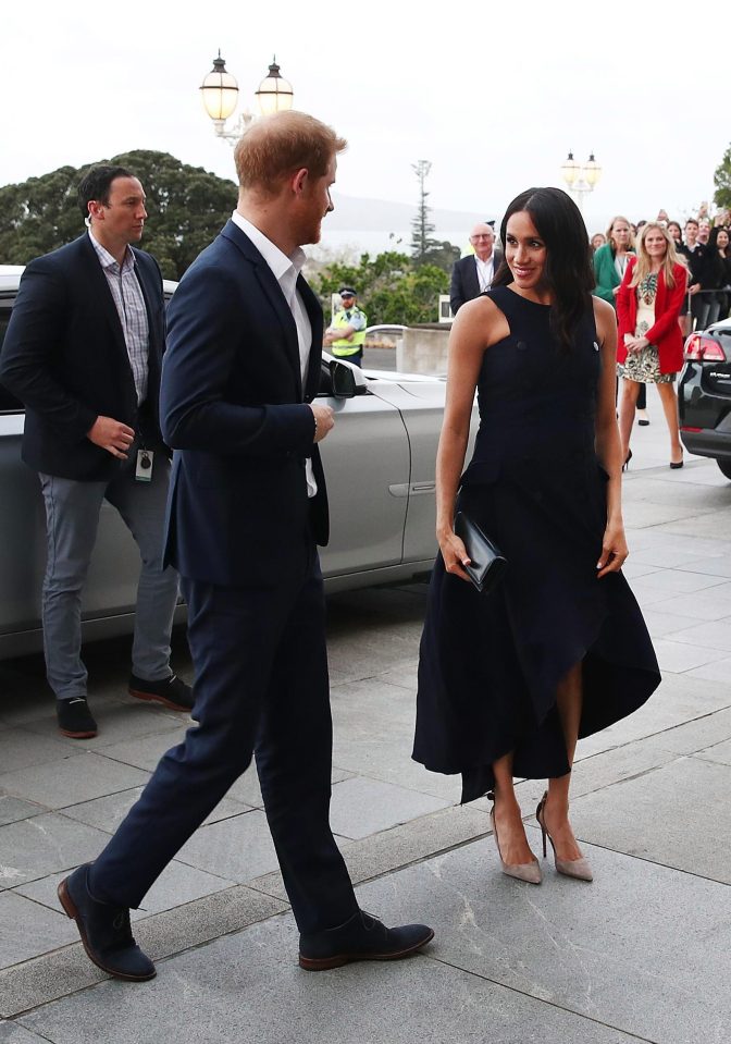  The Duke and Duchess of Sussex arrive for Prime Minister Jacinda Ardern's reception at Auckland