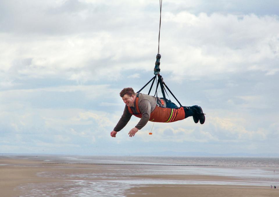  Flying high over the low and level sands of Blackpool