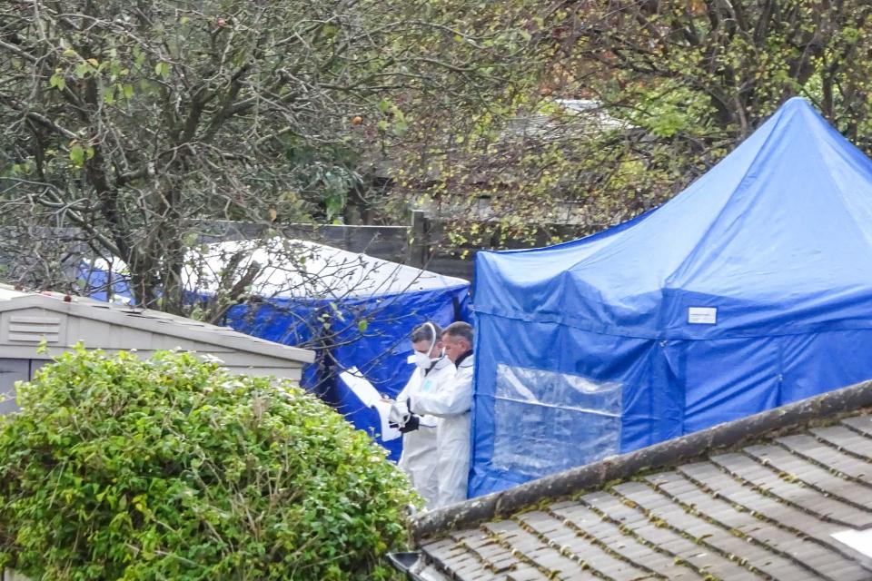  Forensic tents have been set up at the property in Sutton Coldfield, West Midlands