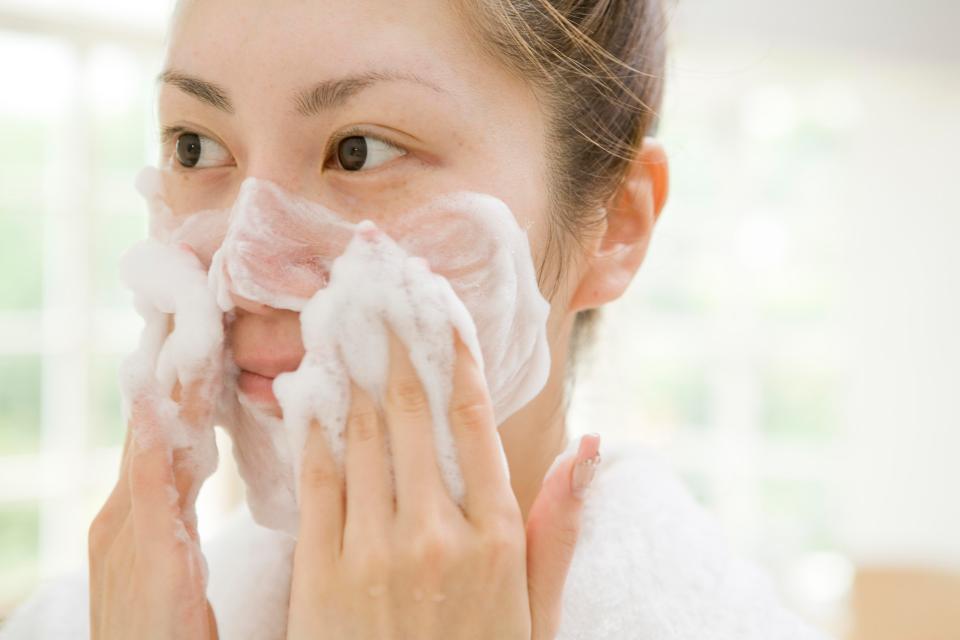  Wash your face properly twice a day - especially if you're exercising