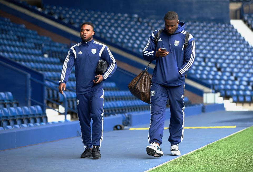  Former West Brom striker Victor Anichebe (right) has called out Stephane Sessegnon (left) over an apparent unpaid debt of £10,000