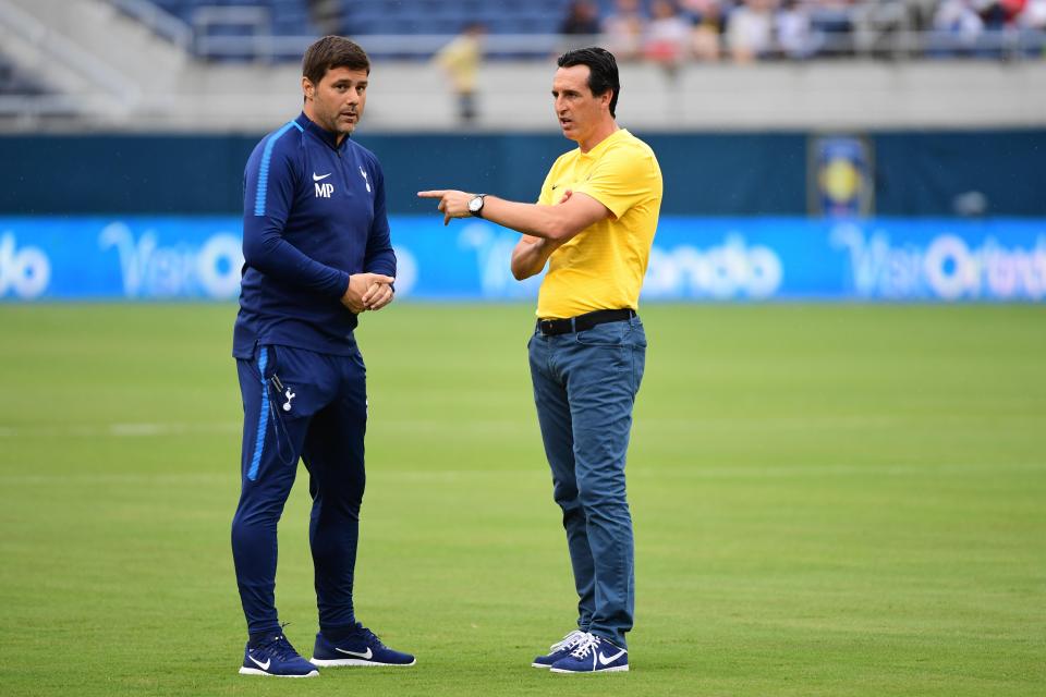  Mauricio Pochettino, left, and Unai Emery will face another twice in a matter of weeks in December