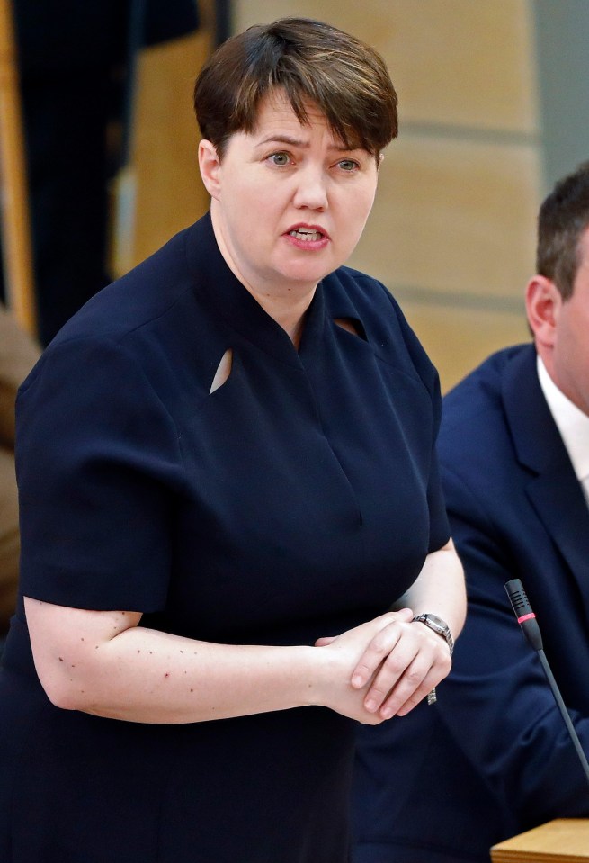 Ruth Davidson MSP addresses the chamber during the Scottish Parliament’s 20th Anniversary celebrations