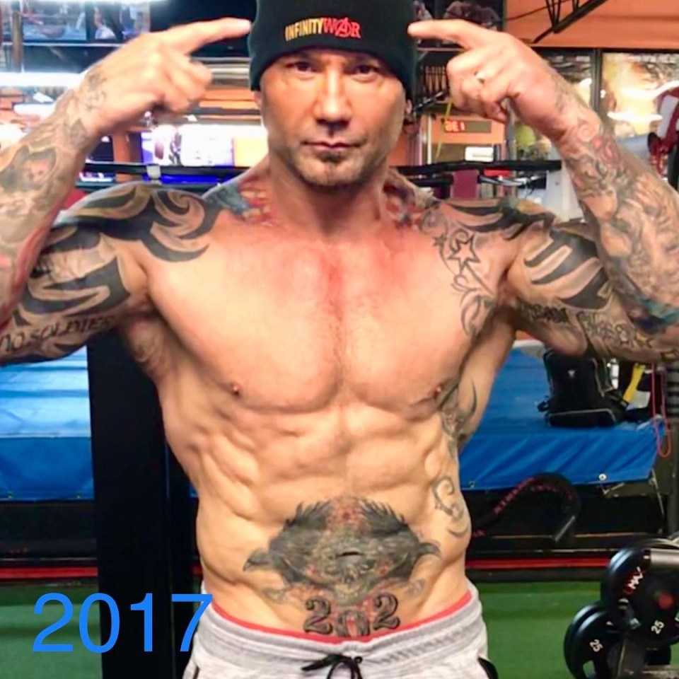 Chiselled Dave Bautista has starred in the ring, and in Hollywood films