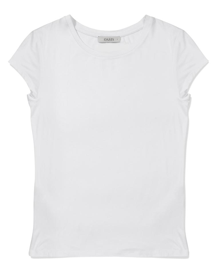  A plain white tee is a great wardrobe staple. Wear with statement pants and layer up with a jumper when the weather turns cold