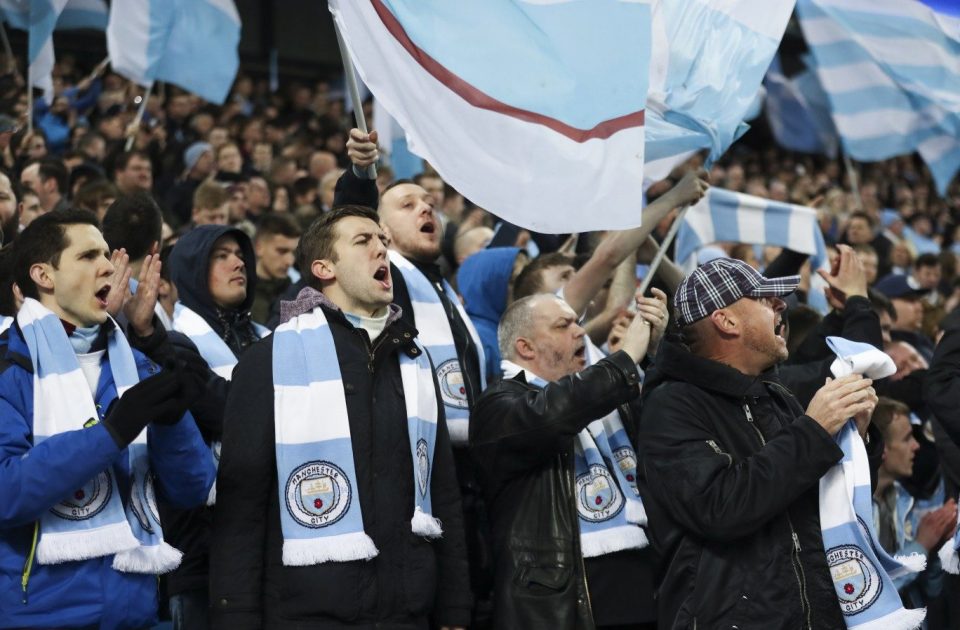  Man City fans routinely boo the Champions League anthem before games