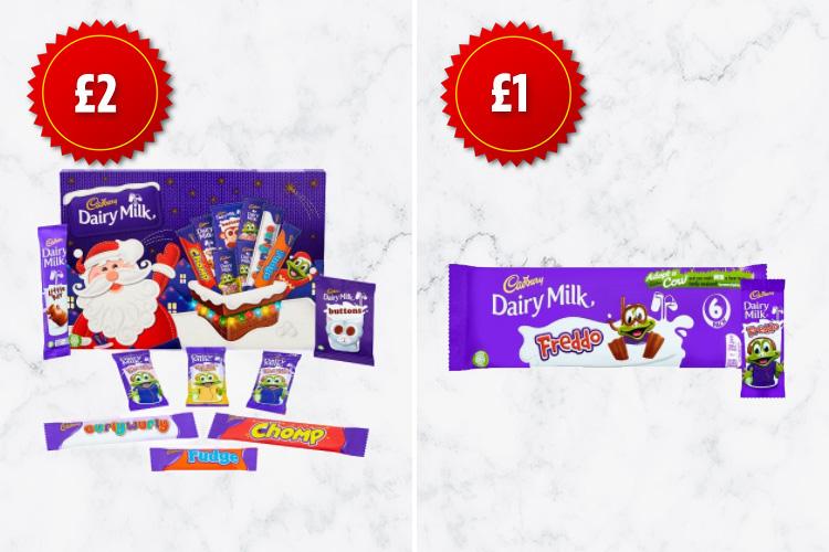  The Freddo and Friends Selection Box (left) is £1 more expensive than a £1 multipack of Freddos (right), which gives you the same amount of chocolate