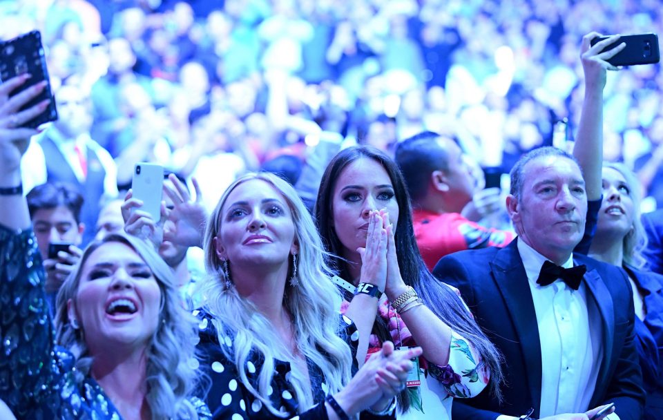  Dee looked shocked in the crowd as the chaos ensued around her following the end to UFC 229