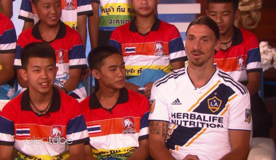  Zlatan Ibrahimovic left the twelve boys saved during the Thai cave rescue speechless today