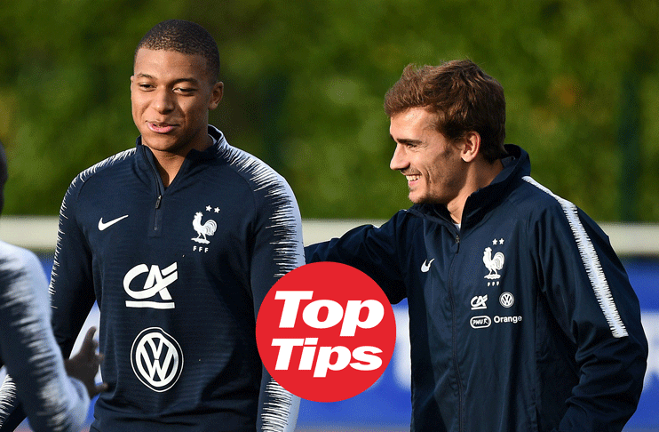  We're tipping Kylian Mbappe and Antoine Griezmann both to score