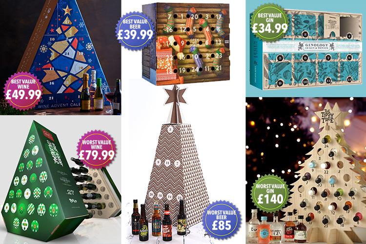  The best and worst value boozy advent calendars have been revealed