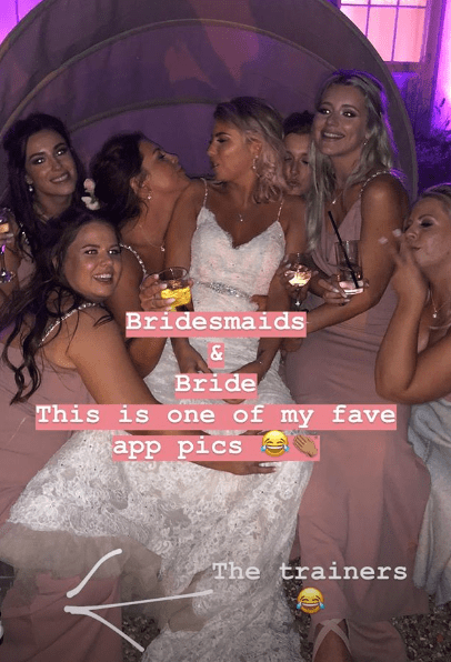  One post saw Olivia relaxing with her bridesmaids outside, with numerous drinks in hand