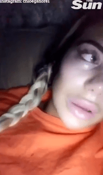  The Geordie Shore star was visibly upset as she spoke to her 3 million followers