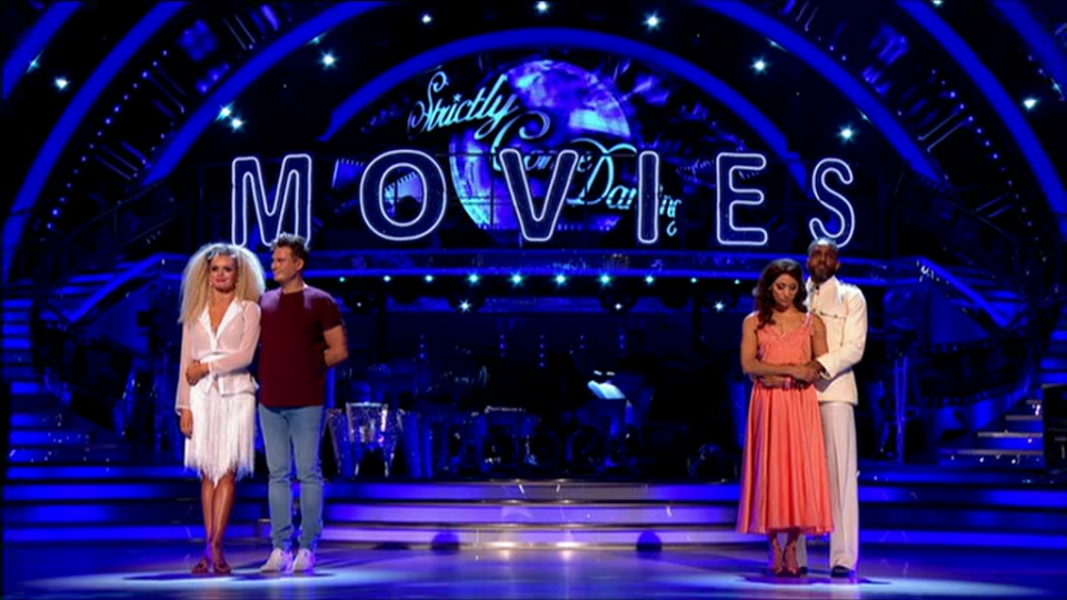  The pair failed to win over the judges after a tense dance-off with Charles Venn and Karen Clifton, right